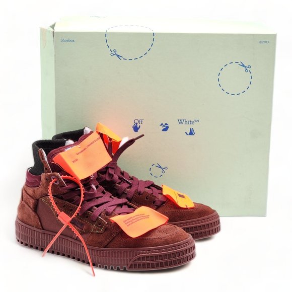 Off-White Shoes - Off-white 3.0 hitop Sneakers burgundy.